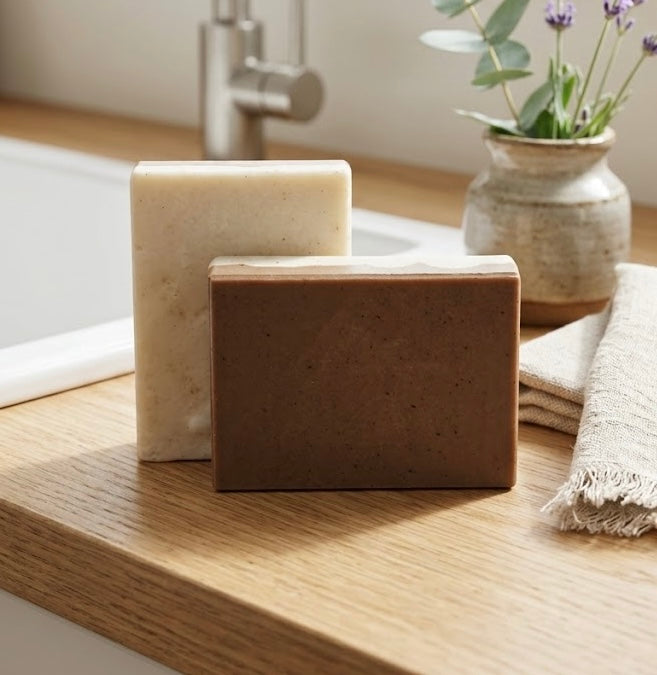 Almost Naked - Cocoa & Vanilla Goat Milk Soap Bar (unscented)