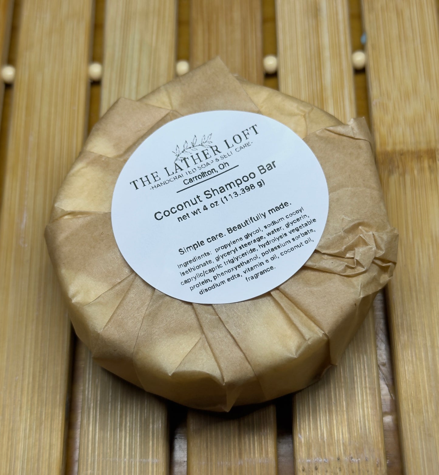 Soap Free Shampoo Bars - Coconut or Aloe Scented