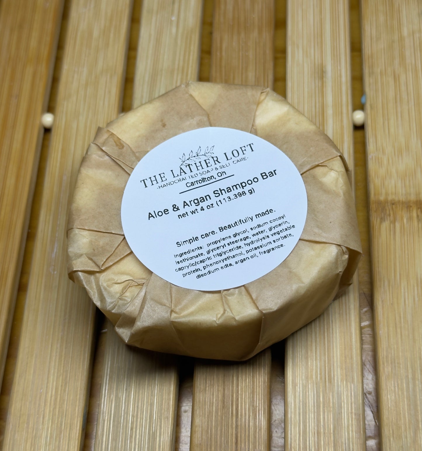 Soap Free Shampoo Bars - Coconut or Aloe Scented